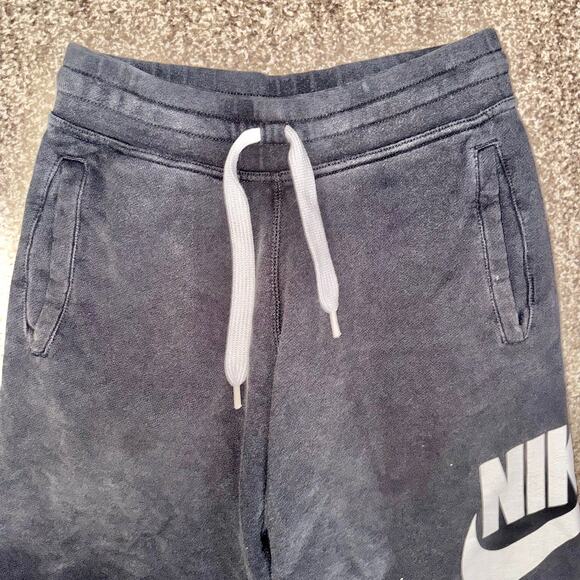 Nike Sportswear Big Swoosh Logo Cotton Shorts - Black/White Size Small - Picture 8 of 9